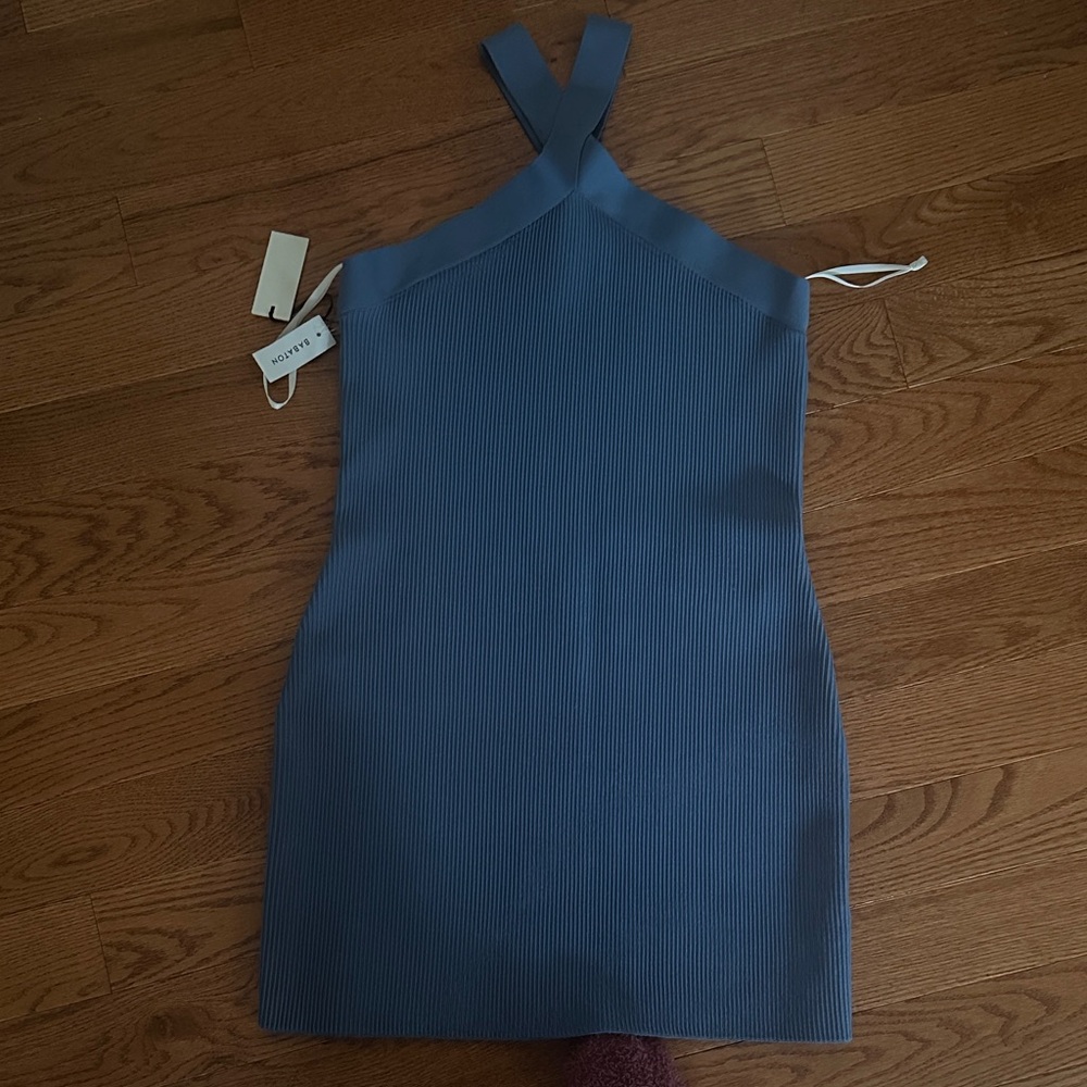 Strapless Blue Dress